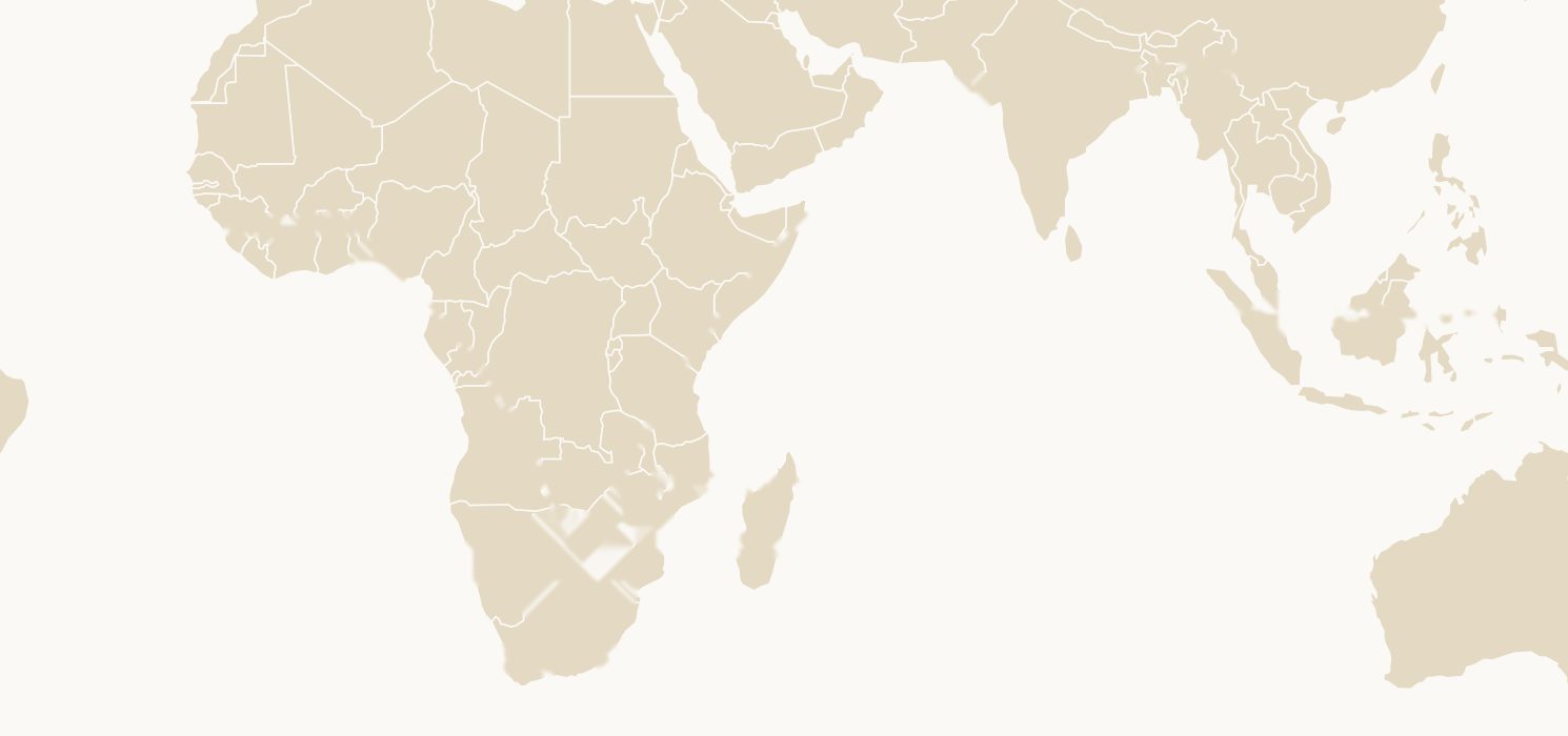 Map of Africa, the Middle East, South Asia and South East Asia, showing the region CoreTech's supply corridors run through.